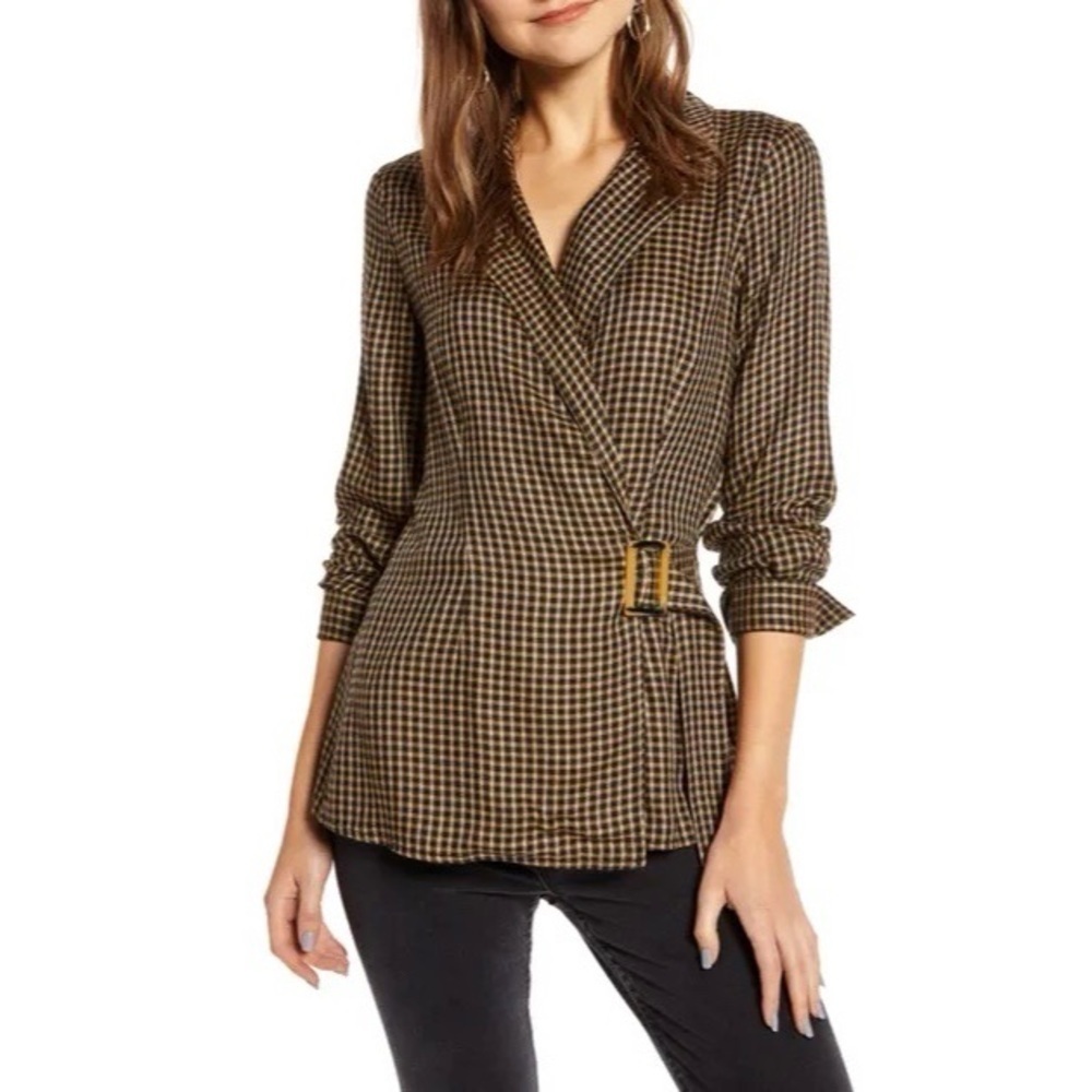 [Something Navy] Checkered Plaid Blazer